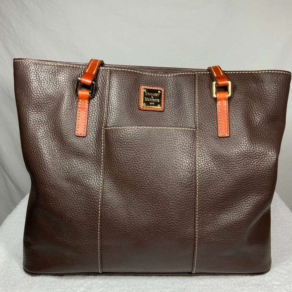 Dooney & Bourke Pebbled Leather Shoulder Bag/Tote - Brown